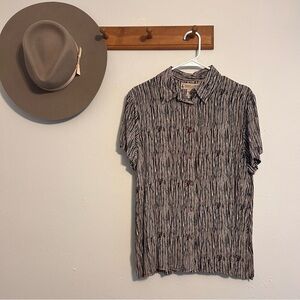 Vintage Marsh Landing Striped Button Down Top Size Medium